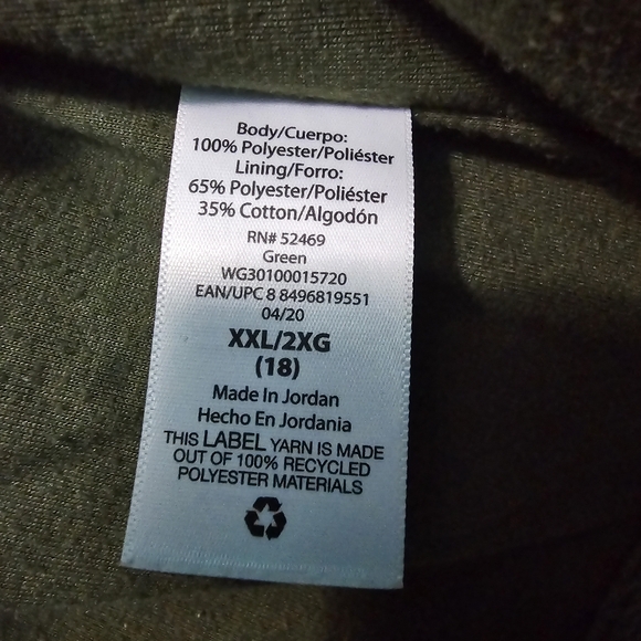 Wonder Nation Girls Soft Plush Green Jacket Size XXL - Picture 4 of 7